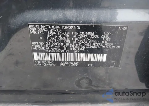 2006 Toyota Rav4 Sport из США, поврежденный, VIN JTMBD32V165001192